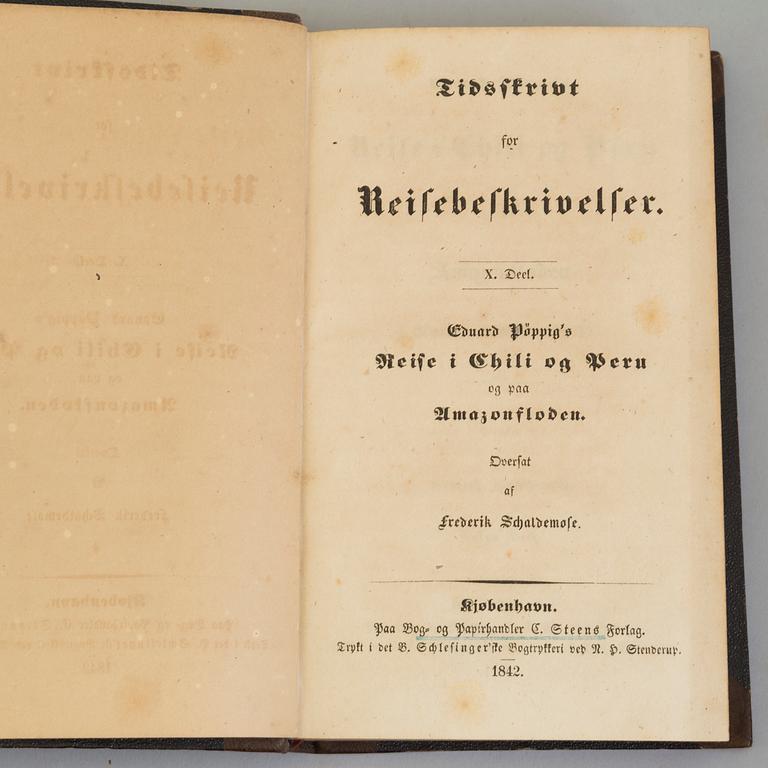 BÖCKER, Reseskildringar m.m. (Afrika, Amerika, Asien), 10 verk, 13 volymer. Ej kollationerade.