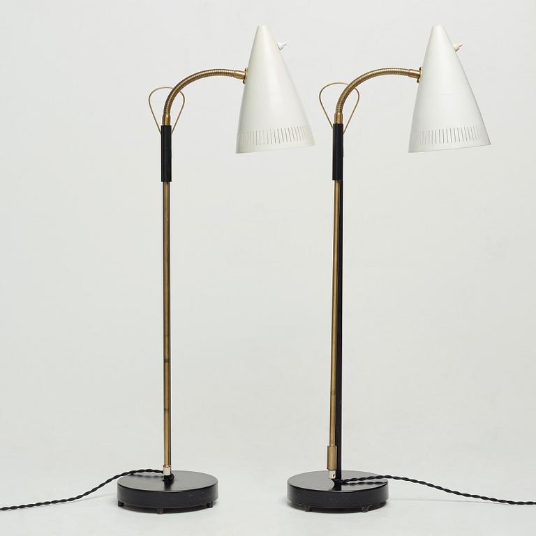 Falkenbergs belysning, model "7070", two floor lamps, Sweden 1960's.