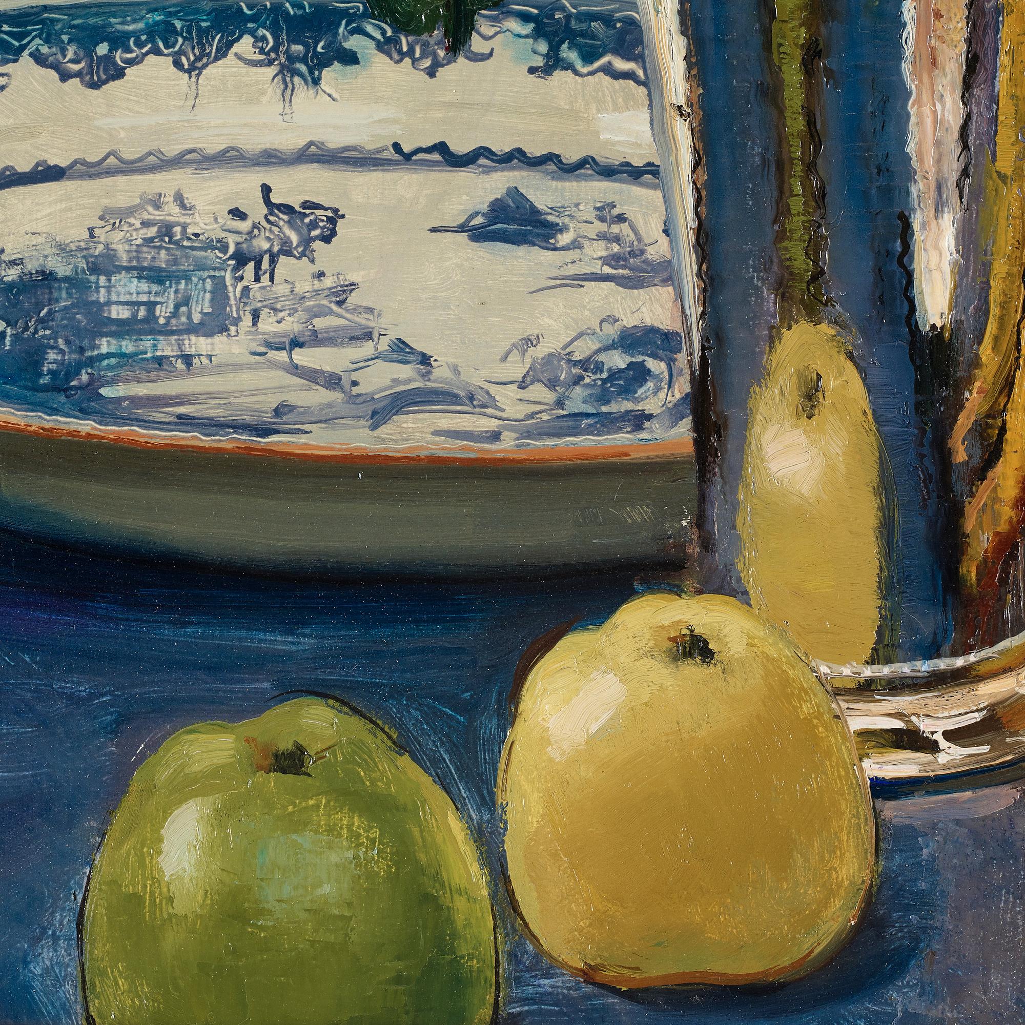 Olle Hjortzberg, Stillife with yellow roses.