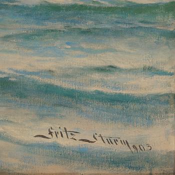FRIEDRICH STURM, oil on canvas, signed and dated 1903.