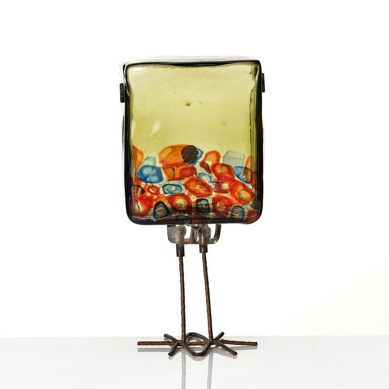 Alessandro Pianon, a "Pulcino" glass sculpture of a bird, Vistosi, Italy 1960's, model S191.