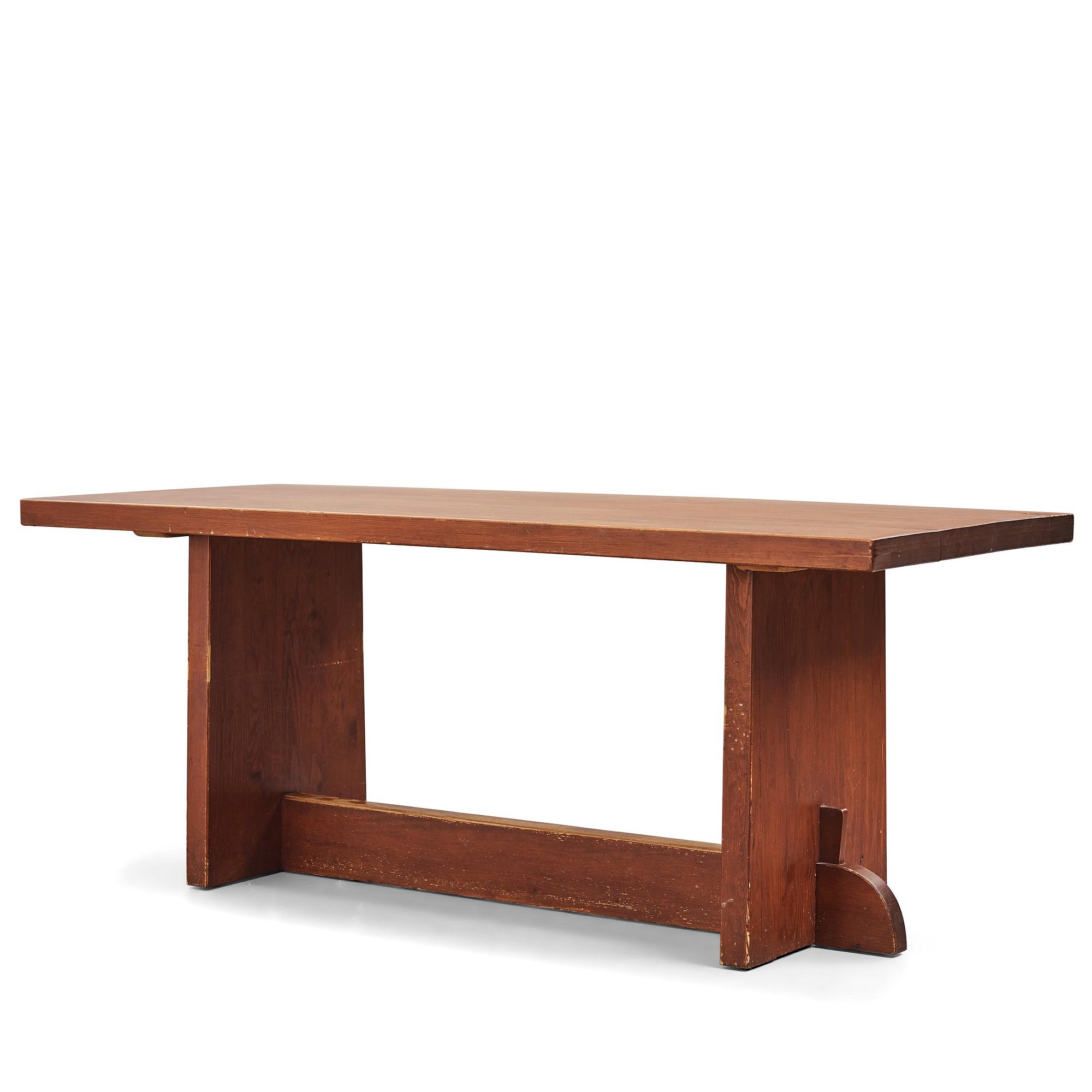 Axel Einar Hjorth, a stained pine "Lovö" table, Nordiska Kompaniet, Sweden 1930's.
