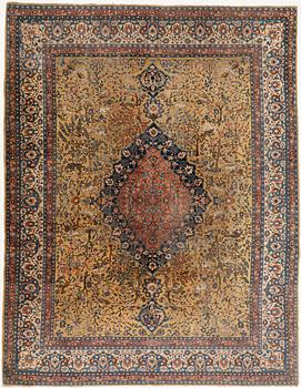 An Antique Tabriz carpet, Northwest Persia (Iran), signed Alabaf c 387 x 299 cm.