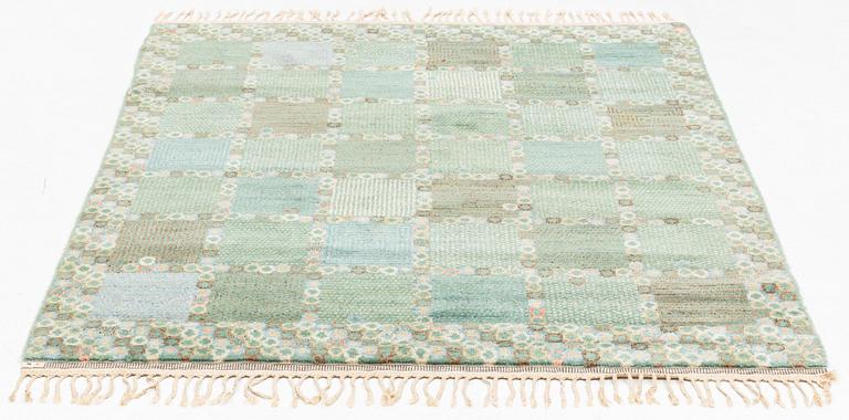 Barbro Nilsson, a carpet, "Gröningen ljus", knotted pile, ca 210 x 153 cm, signed AB MMF BN.