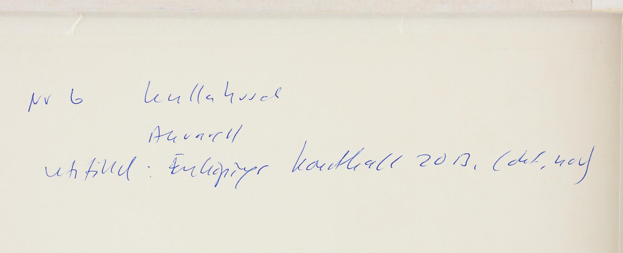 Sten Eklund, akvarell, signerad och daterad -70.