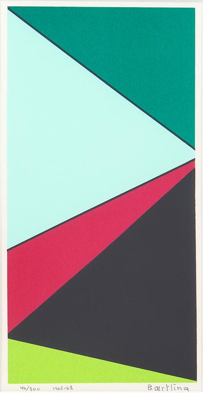 Olle Baertling, färgserigrafi, 1965-68, signerad och numererad 46/300.