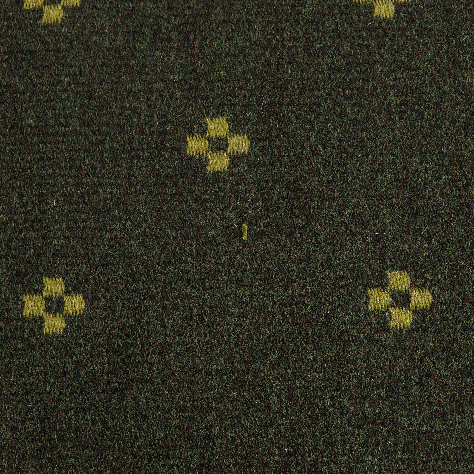 Hårgarnsmatta, sannolikt Aappo Härkönen, 1950/60-tal. Ca 236 x 157 cm.