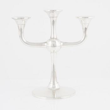 A Norwegian Silver Candelabra, Karl Jørgen Otteren, late 20th century.