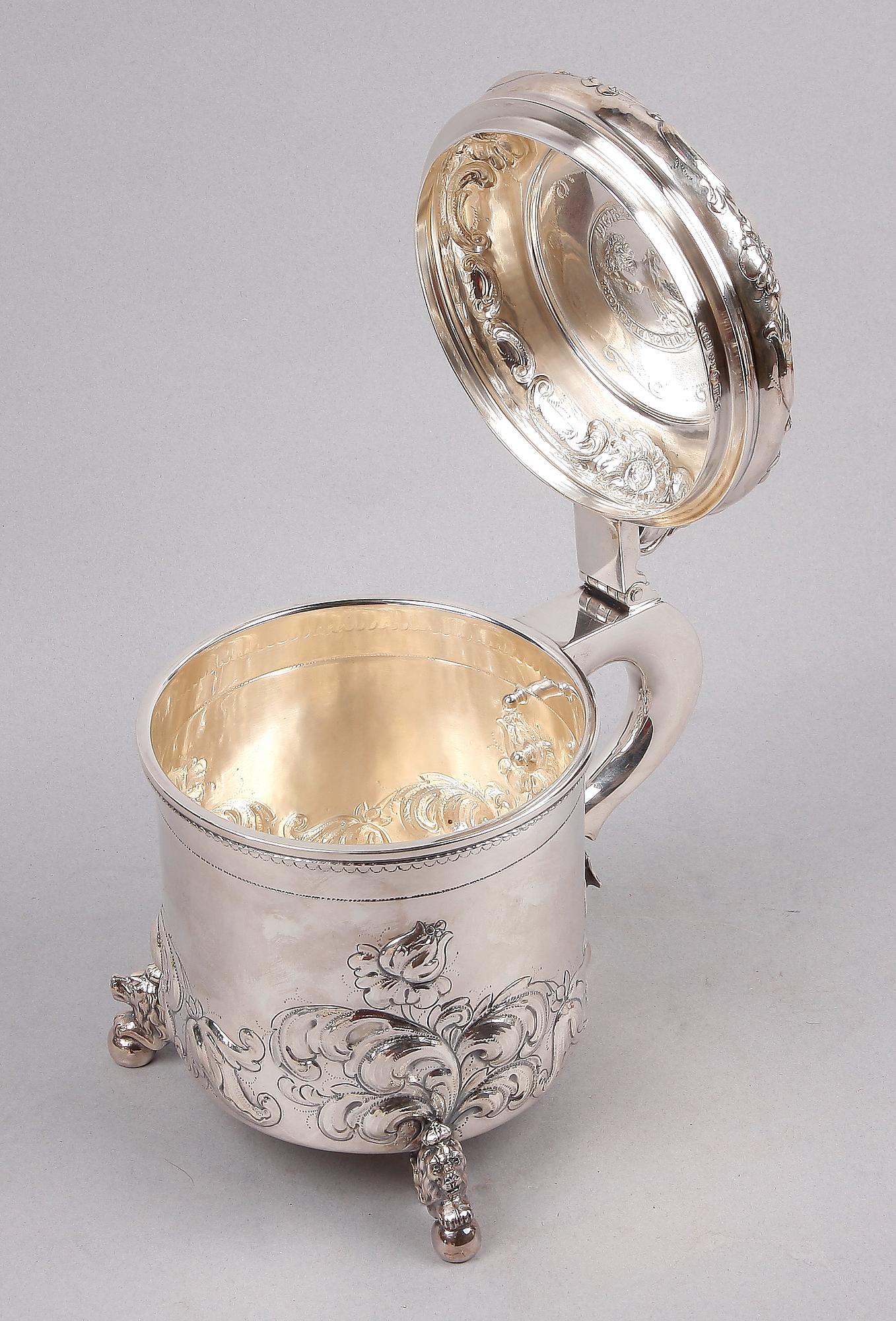 STOP, silver, barockstil, CG Hallberg Stockholm 1964. Vikt ca 810 gram.