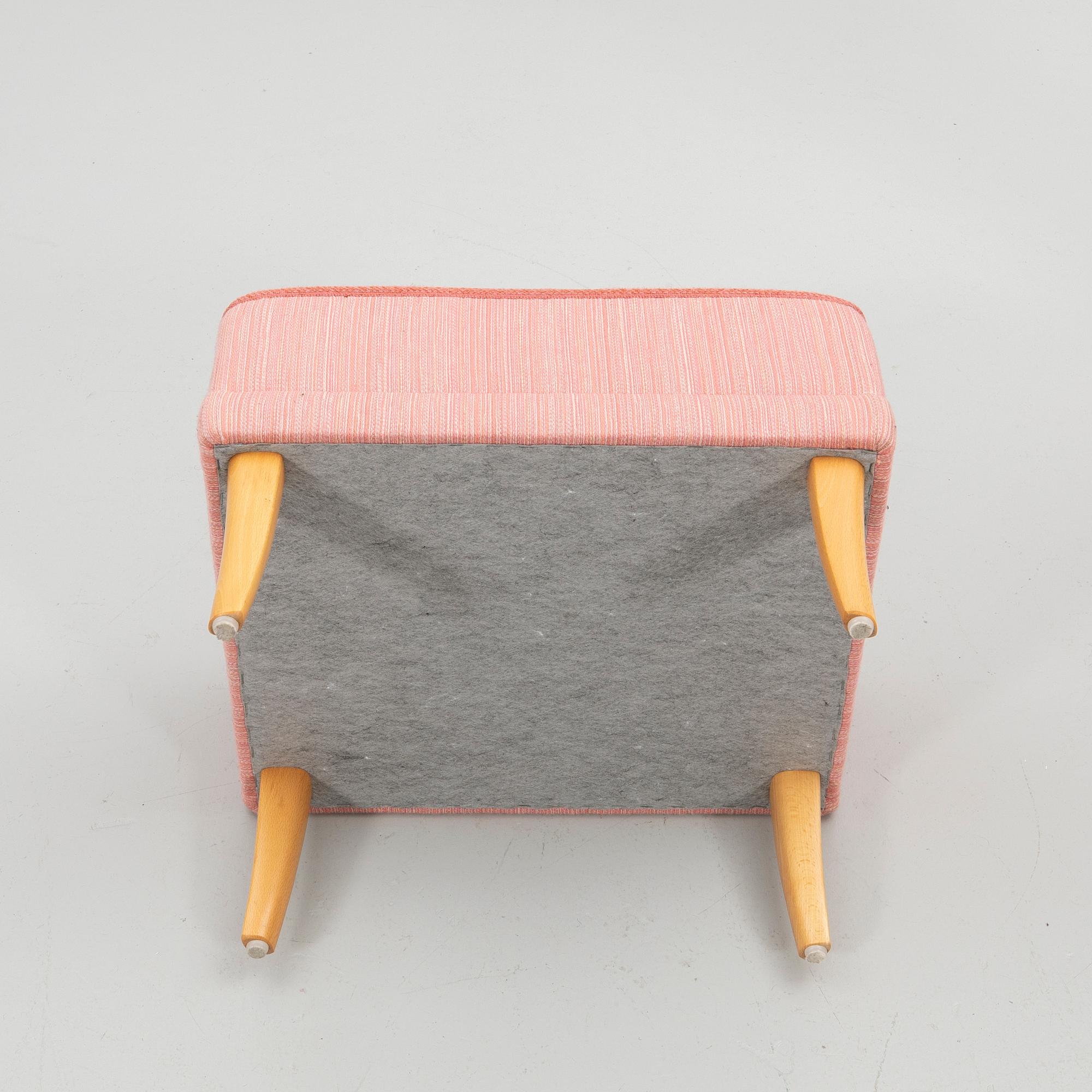 Carl Malmsten, Armchair with footstool, "The Giant Toad", second half of the 20th century.