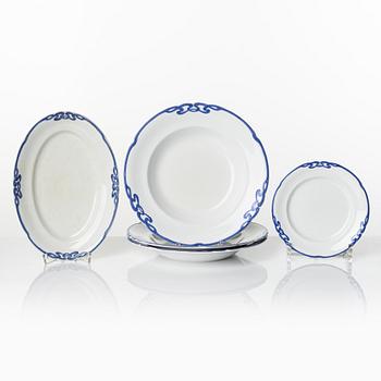 Villeroy & Boch, servis, 15 delar "Blaue Olga" Dresden, jugend, tidigt 1900-tal.