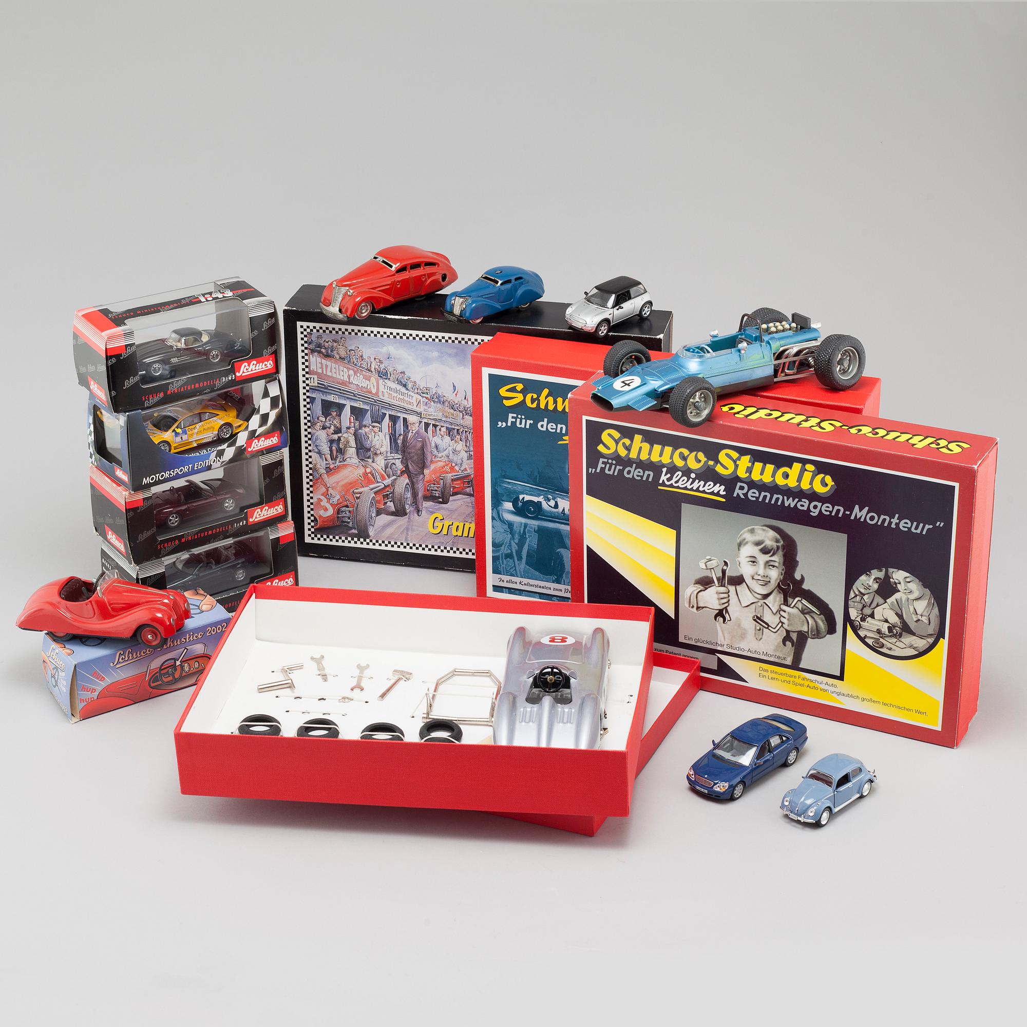 16 model cars from Schuco, 20th and 21th century.
