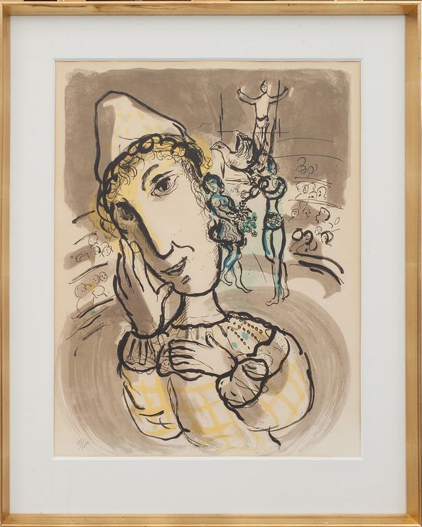 MARC CHAGALL, litografi. Borstahusens konstföreningsaffisch 1967. numr 358/1000.