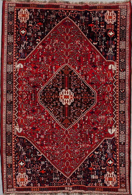 MATTA, Shiraz/Kashgai, figural, 1900-talets slut. Ca 303 X 204 cm.