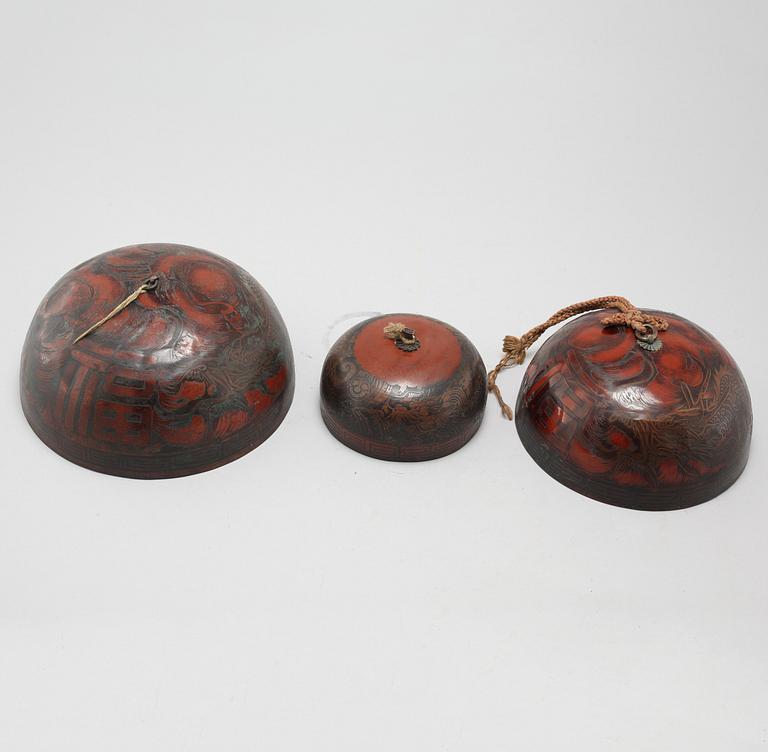 A set of Chinese chime bells, 20th Century.