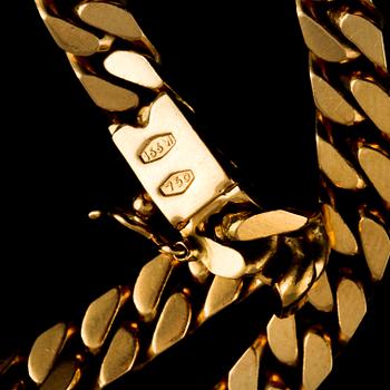 ARMLÄNK, 18k guld, Vicenza, Italien. Vikt 29 g.