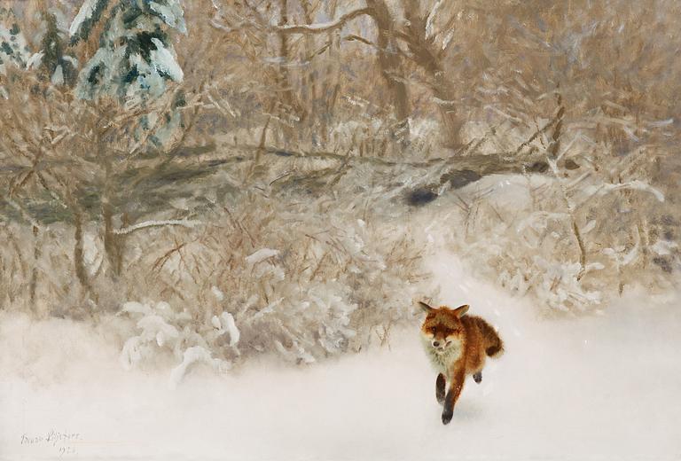Bruno Liljefors, Räv i vinterlandskap.
