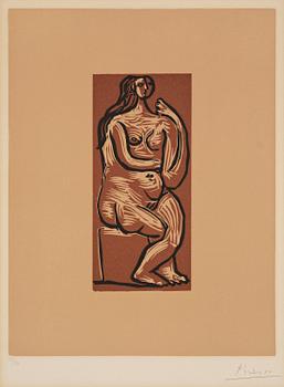 966. Pablo Picasso, "Nu Assis".