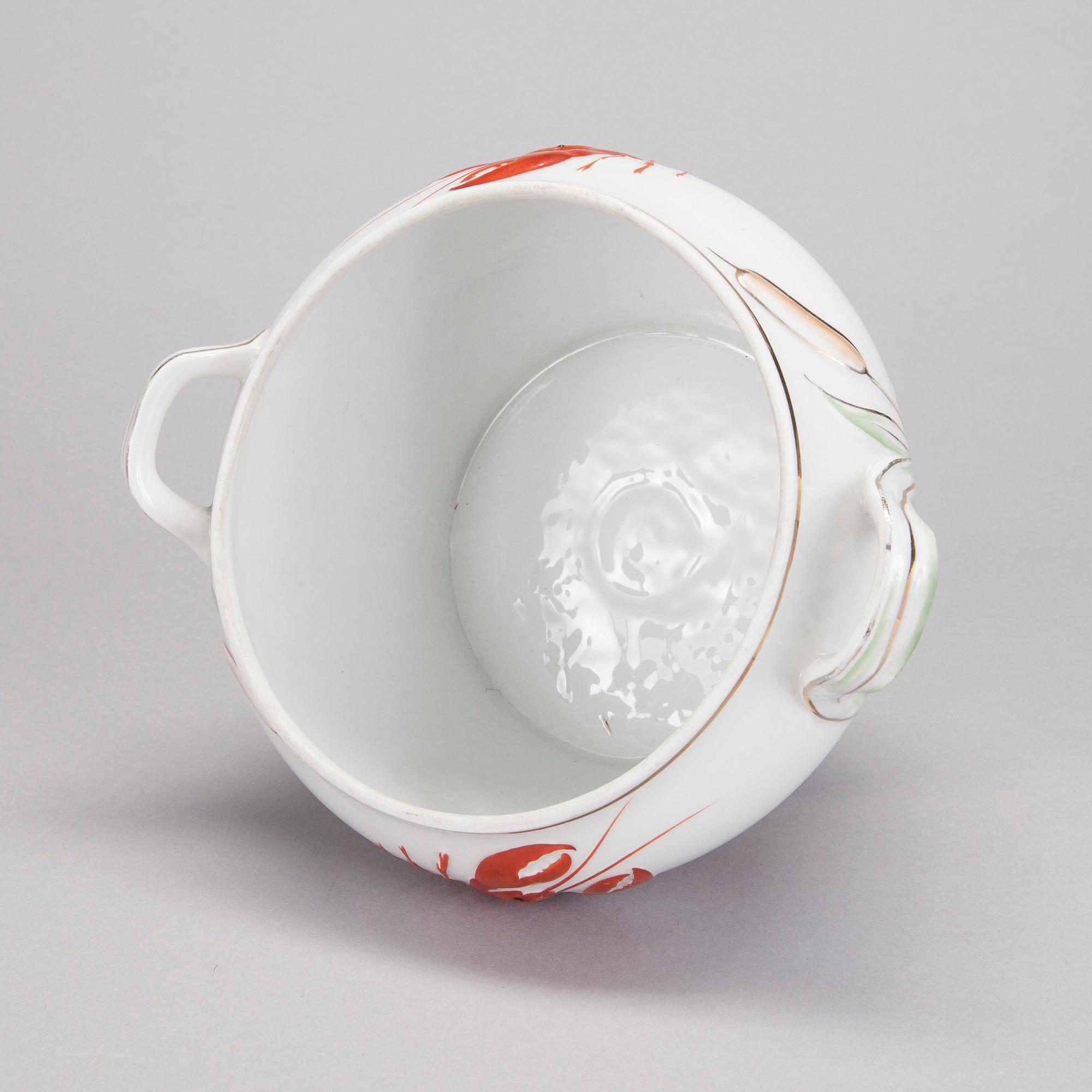 DELAR AV SERVIS, 11+1 st, porslin, Altwasser, Tyskland ca 1900.