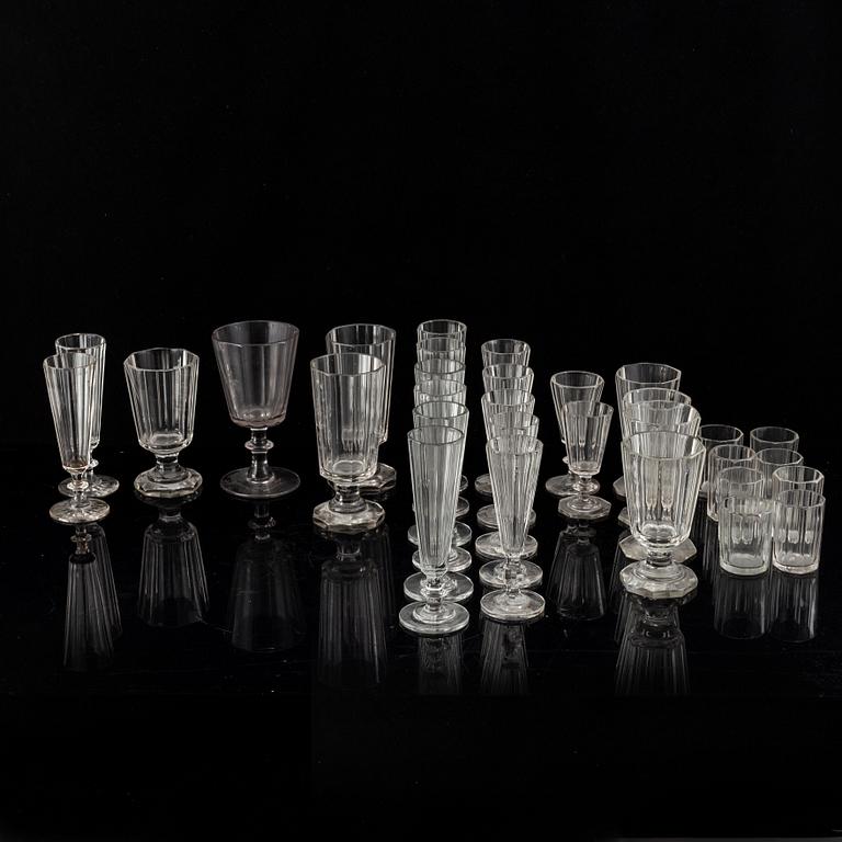 A part glass service, second half of the 20th century (31 pieces).