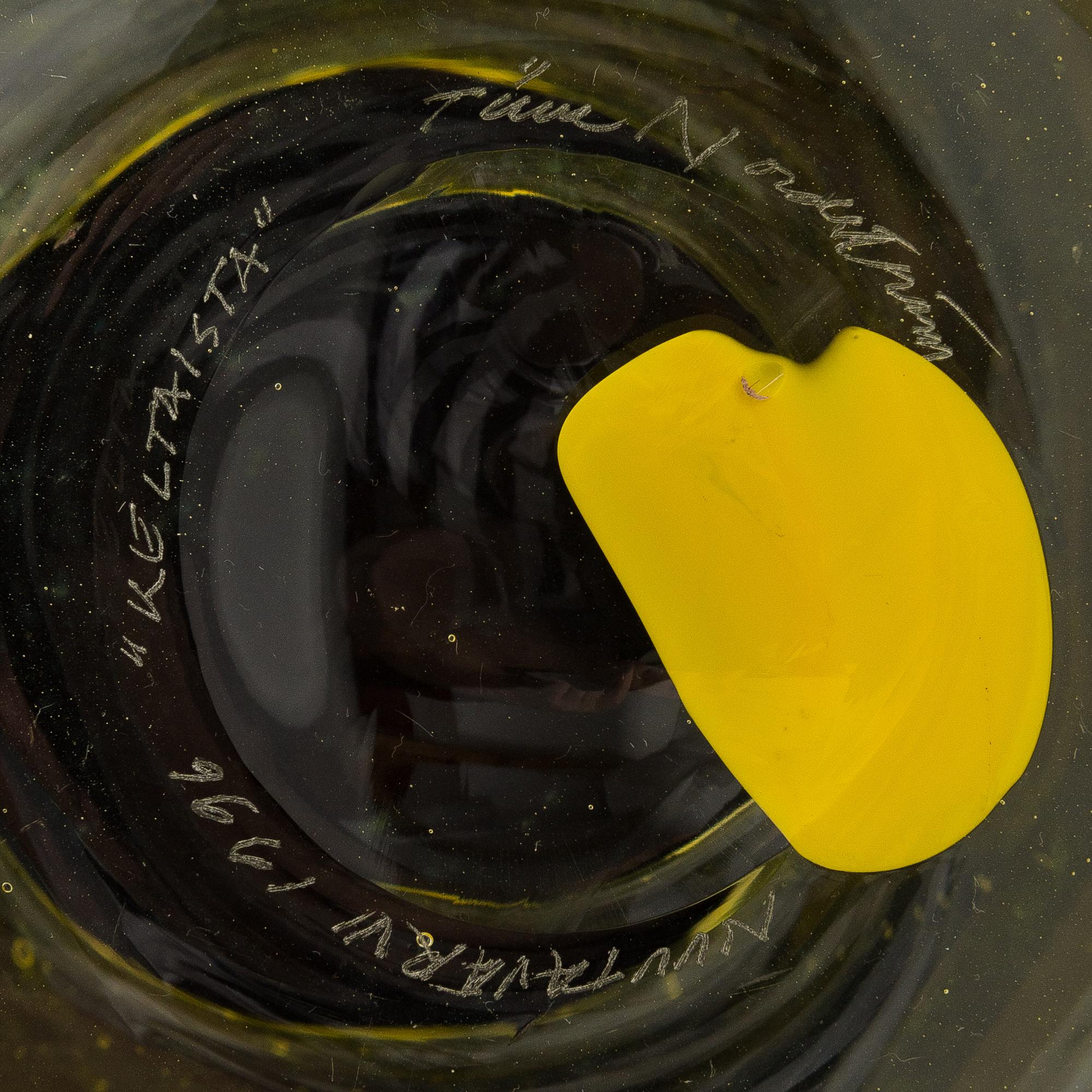 Tiina Nordström, a glass sculpture, signed Tiina Nordström Nuutajärvi 1996.