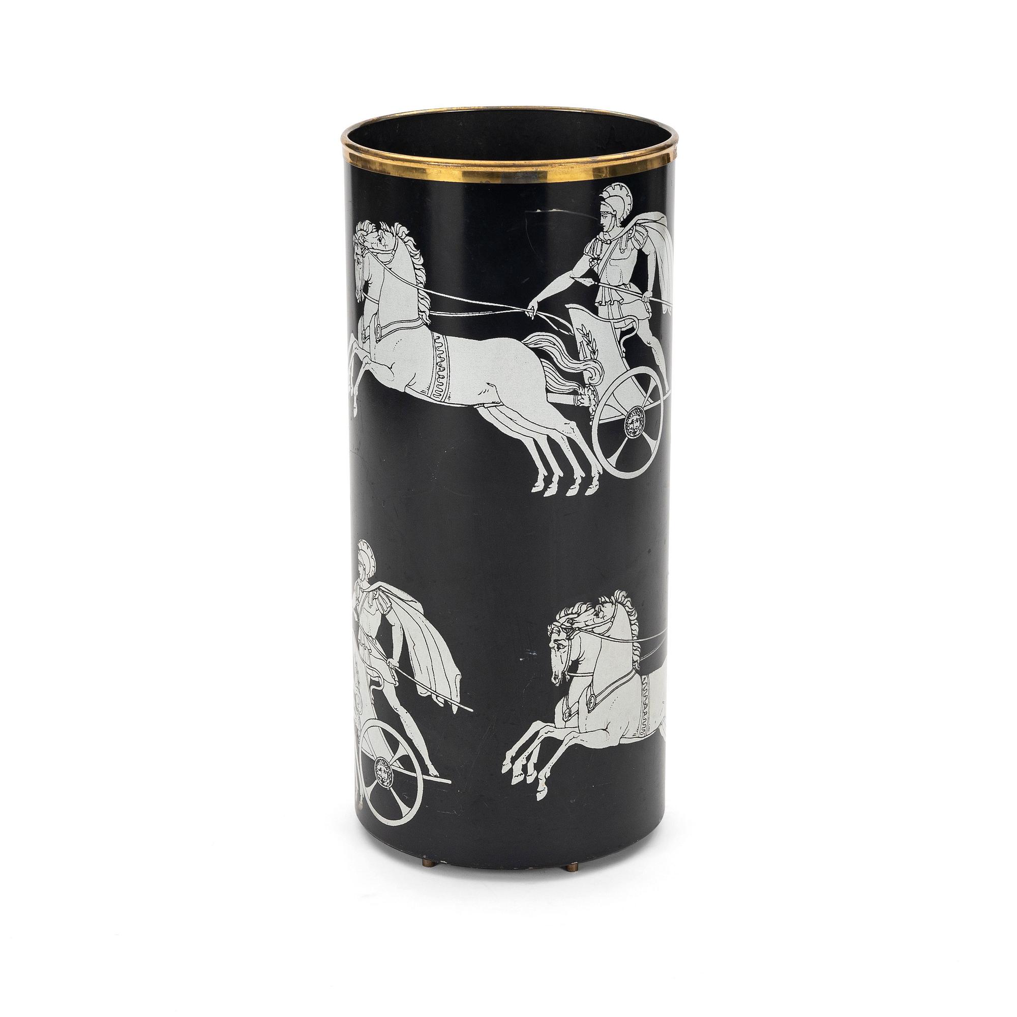 Piero Fornasetti, an umbrella stand, Studio Fornasetti Milan, Italy.
