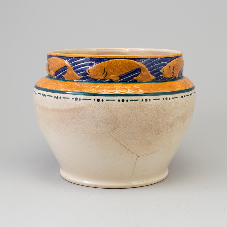 ALF WALLANDER, a creamware plant pot from Rörstrand, early 20th Century.