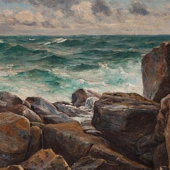 Berndt Lindholm, Rocky coastal landscape.