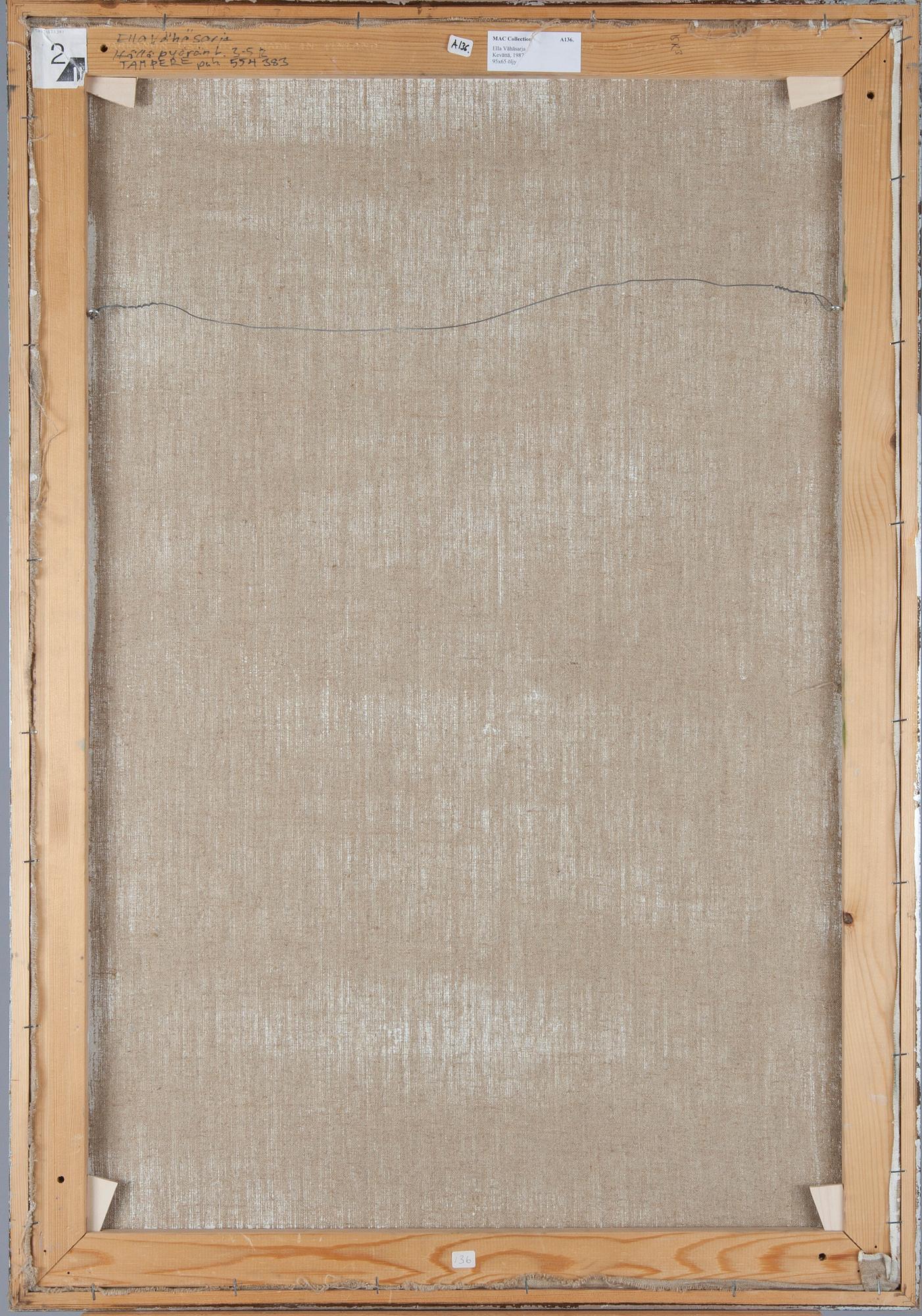 ELLA VÄHÄSARJA, olja på duk, signerad och daterad -87.