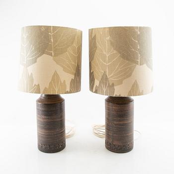 Table lamps, a pair, 1970s.