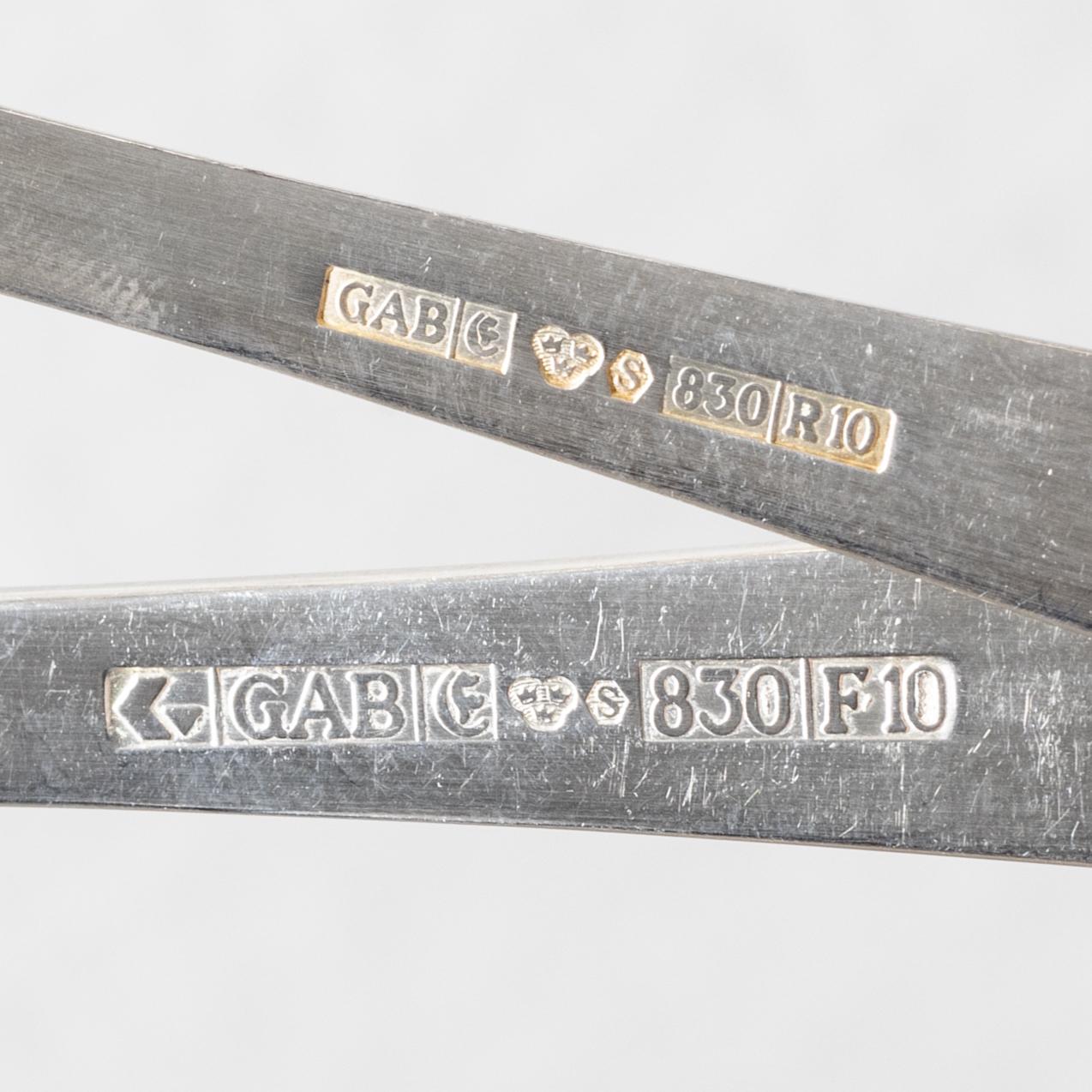 Jacob Ängman, a silver cutlery, model 'Rosenholm', GAB, Stockholm and Eskilstuna, some 1967 (111 pieces).