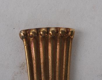 MOCCASKEDAR, 12 st, förgyllt silver, C.G Hallberg,
12 nysliver tillkommer.