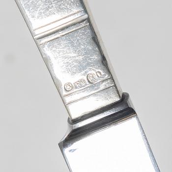 Jacob Ängman, A swedish silver cutlery set, 'Rosenholm', GAB, Stockholm (63 pieces).