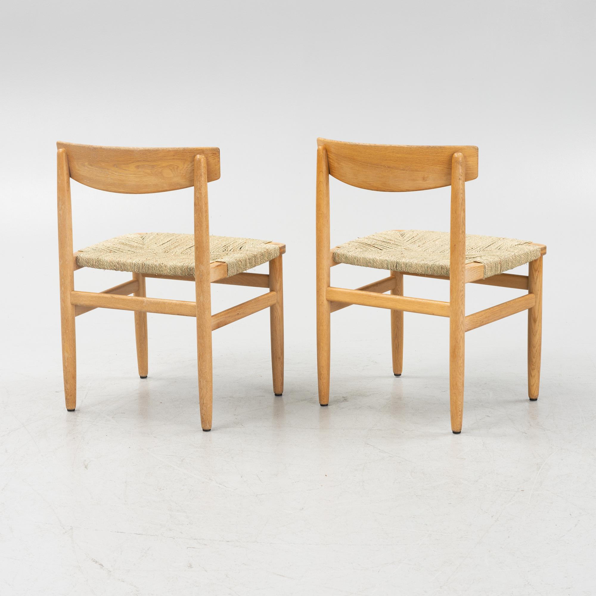 Børge Mogensen, six "Öresund" oak chairs, Karl Andersson & sons, 1970s.