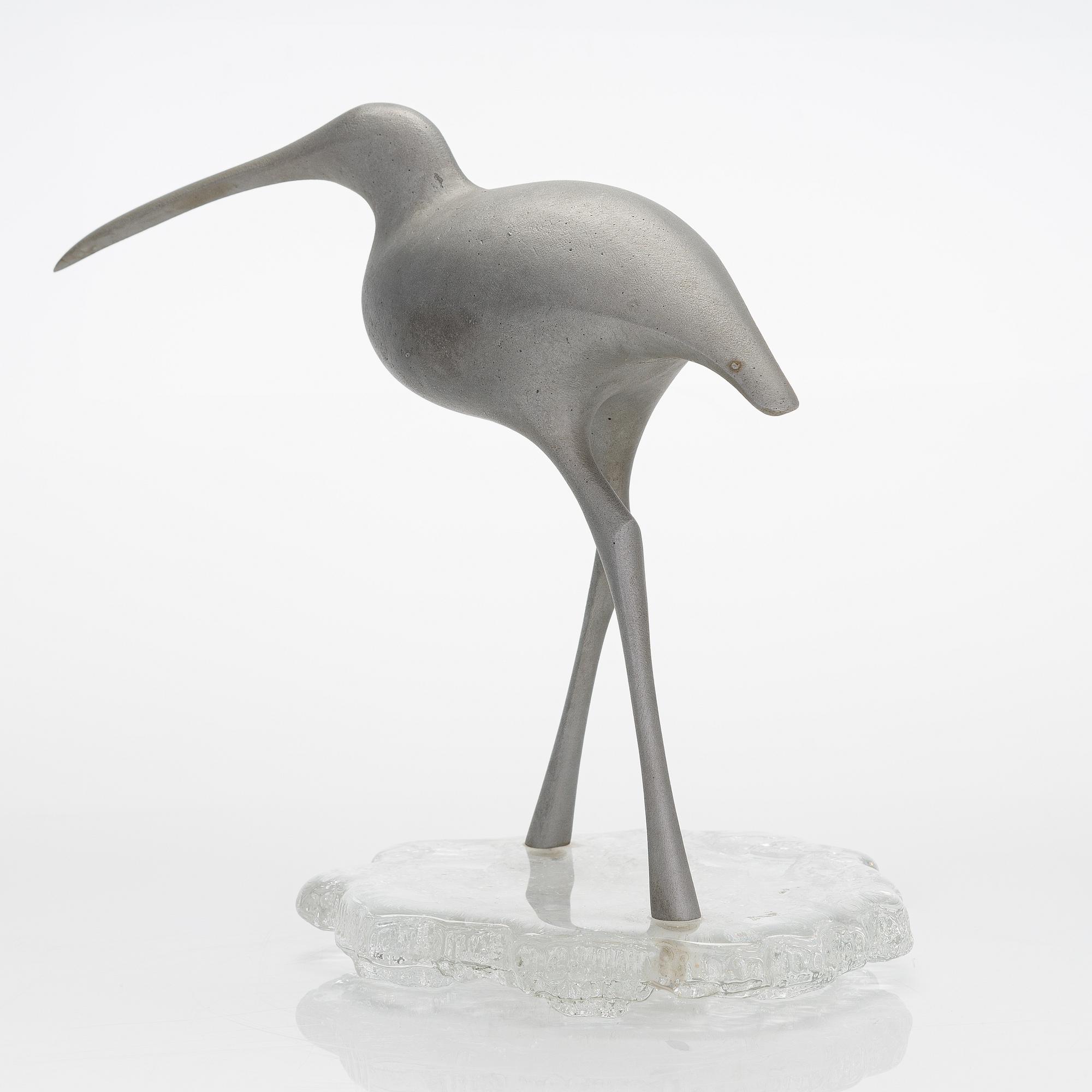 Tapio Wirkkala, skulptur, "Suokurppa" (Beckasin),  TW 513, signerad och stämplad.