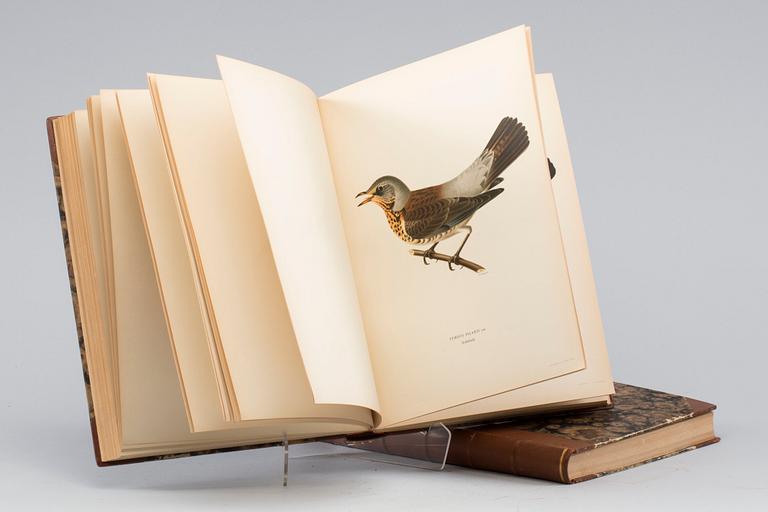 BOKVERK, 2 volymer, "Svenska fåglar",  M.W. & F von Wright. Stockholm, 1924.