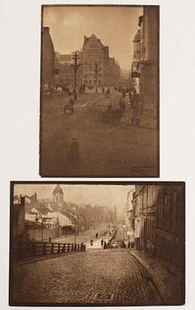 HENRY B. GOODWIN, Two photo gravures from the book Vårt vackra Stockholm signed in the negative.