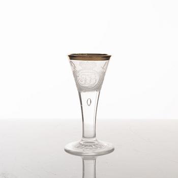 Glas, troligen Tyskland, 1700-talets mitt, Rokoko.