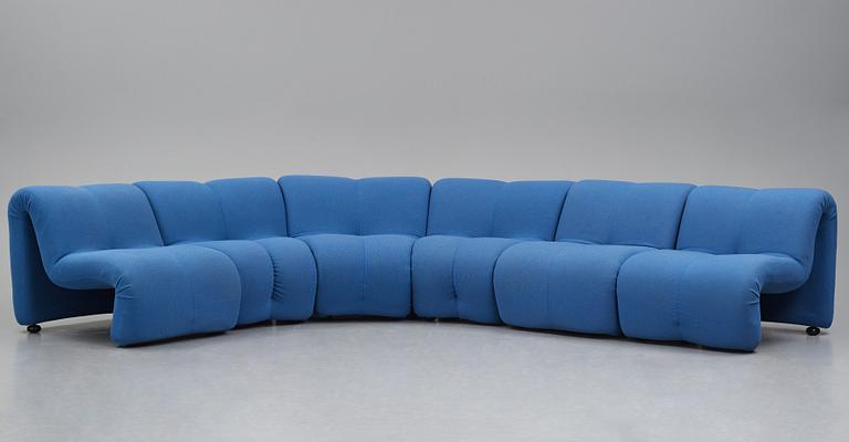 Jan Ekselius, a modular sofa, 'Etcetera Modul', J.O. Carlssons Möbel AB, Vetlanda, Sweden 1960-70s.