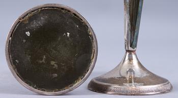 LJUSSTAKAR, ett par, silver, GAB, Stockholm, 1963.