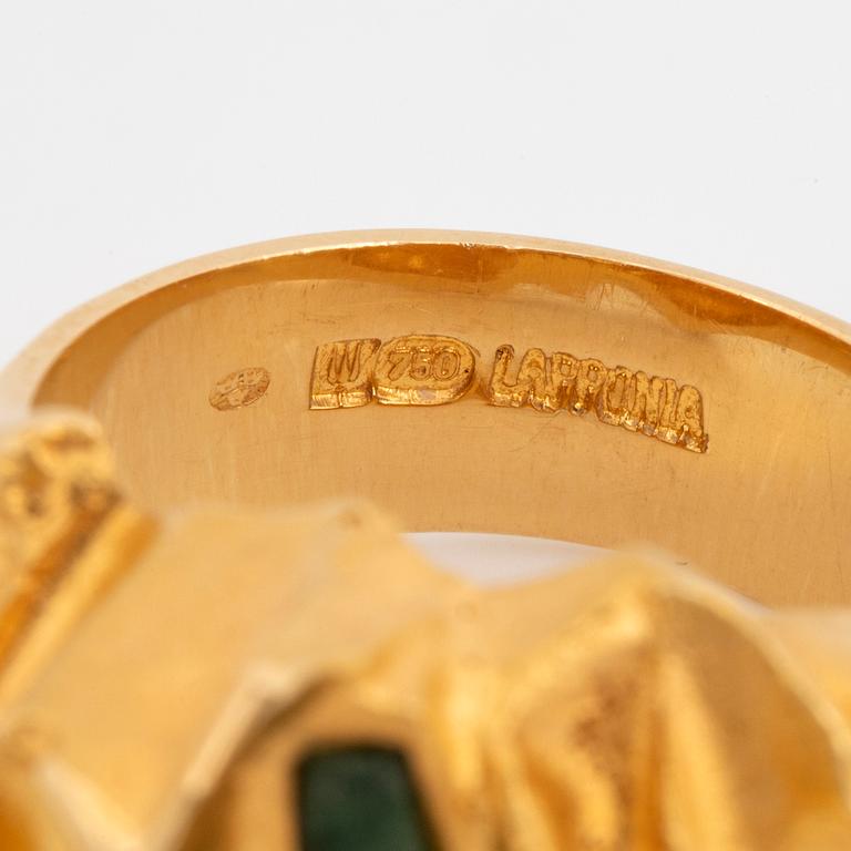 Lapponia ring 18K guld med zoisit "Pagodi".
