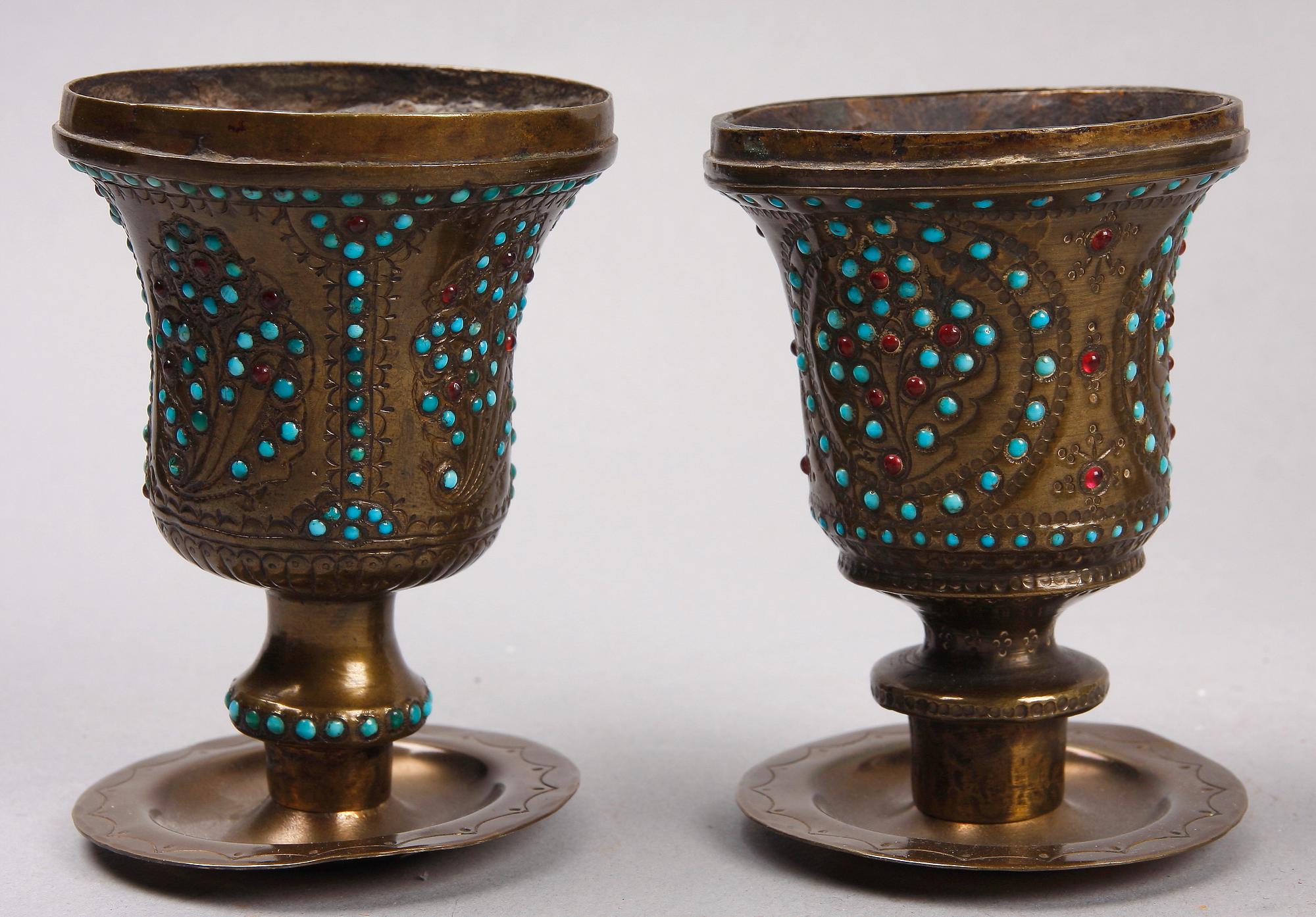 PARTI ORIENTALISKT, 5 delar, koppar, mässing, bla från Teheran, Persien, 1930-tal.