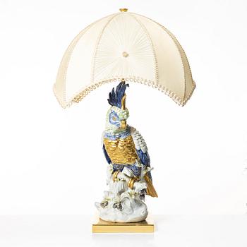 Bordslampa, Società Porcellane Artistiche, Florens, Italien, sent 1900-tal.