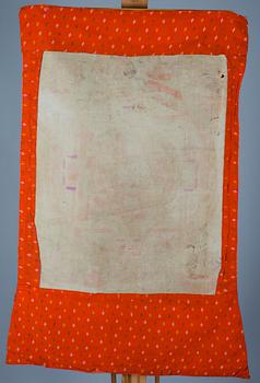 VÄGGBONAD, Thangka, provinsiellt arbete, Kina / Tibet, 1900-talets första hälft.