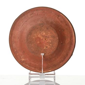 An earthenware dish, dated 1792.