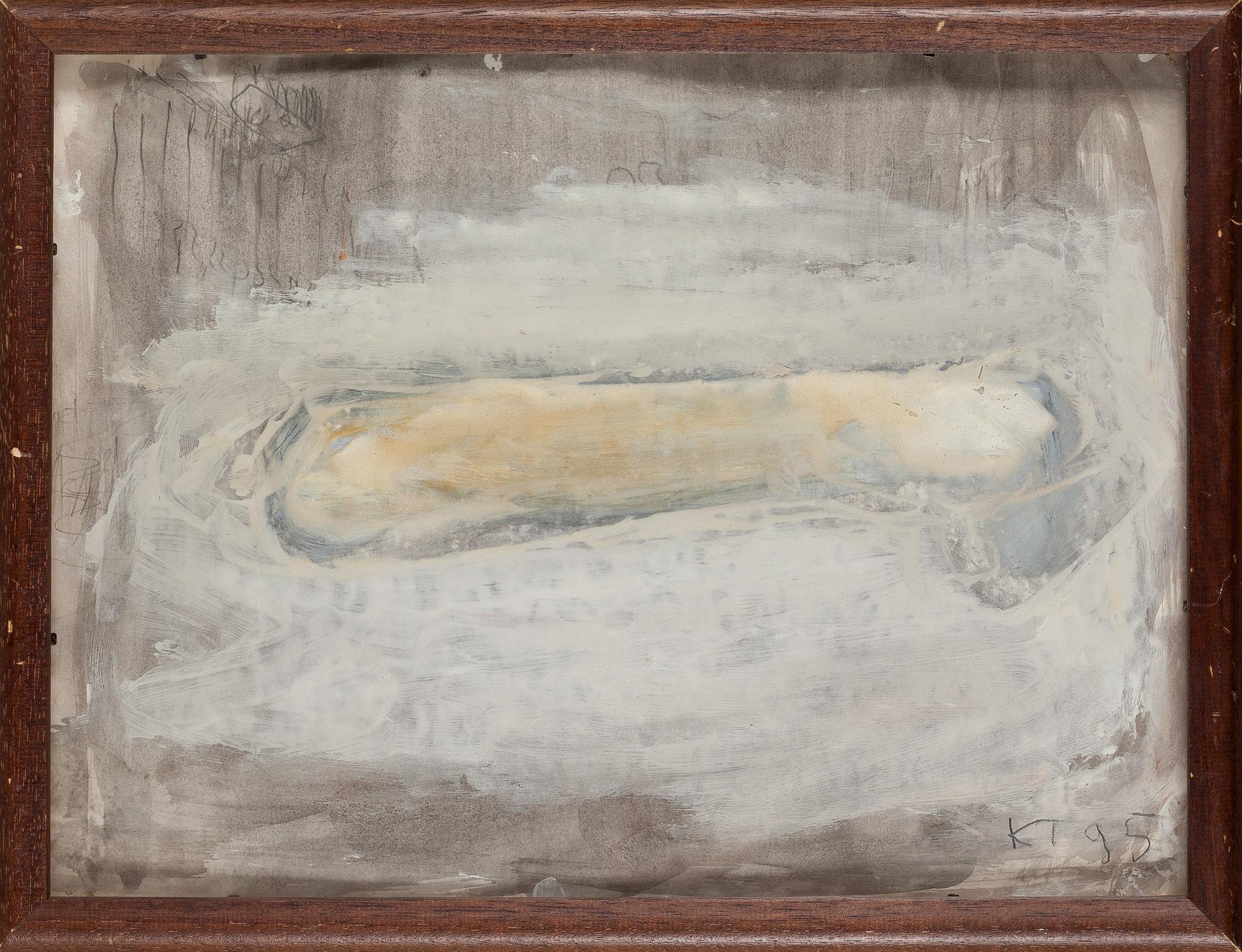 Kain Tapper, gouache and mixed media, signed and dated -95.