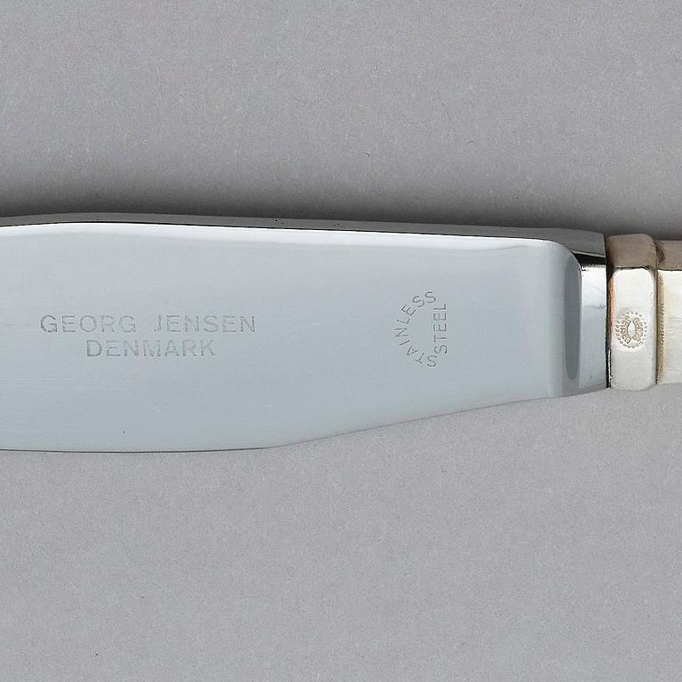 Georg Jensen, a sterling silver set of 104 pcs of "Continental" flatware, Copenhagen, after 1945.