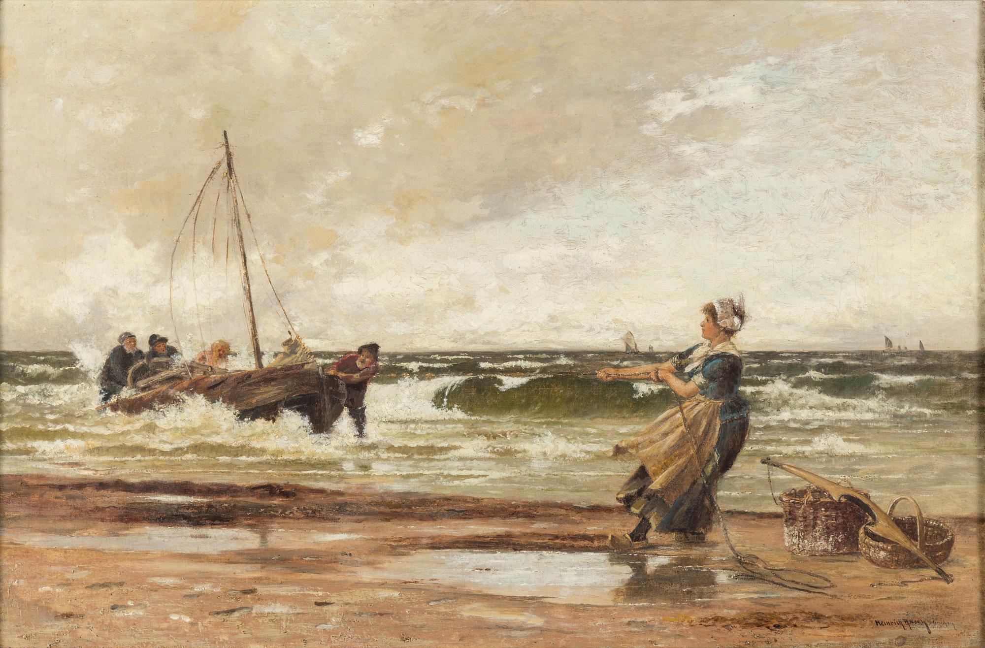 HEINRICH RASCH, Oil on canvas, signed.