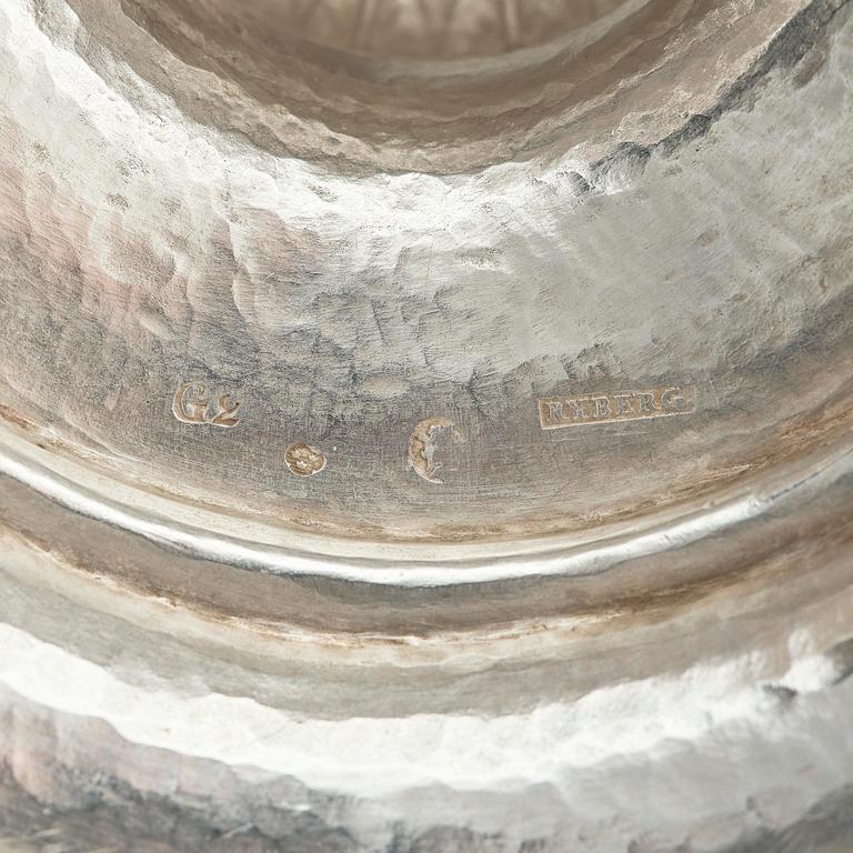 A pair of 18th century silver candlesticks, marks of Simson Ryberg, Stockholm 1789.