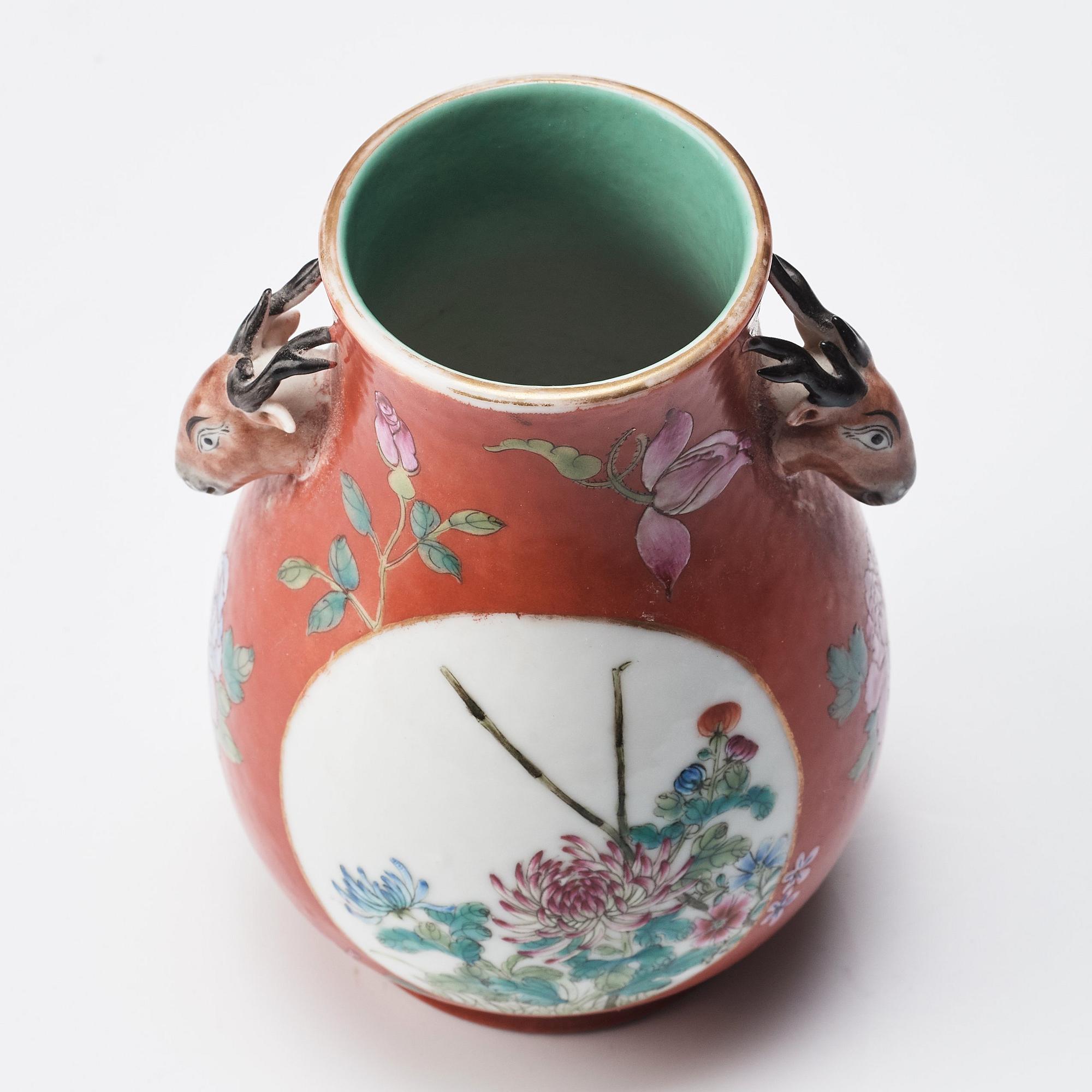 A famille rose vase, Republic with Guangxu mark.